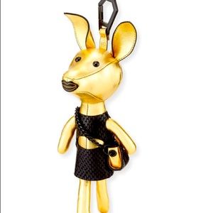 NWT Kendall + Kylie Dog Mom
Italian Greyhound Bag/Car Charm Gold Black 💯leather